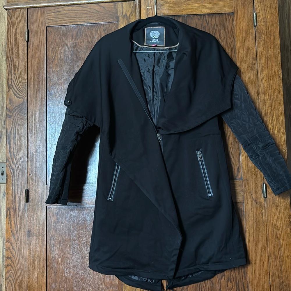 Cross front winter coat